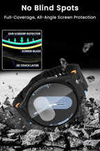 6+6 Pack Accessories Compatible with Samsung Galaxy Watch 7 Screen Protector Case 44mm + HD Ultra-thin Tempered Protective Film, Hard PC Bumper Waterproof Face Cover Set for Galaxy Watch 7 44mm Case Women/Men - Image 6