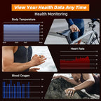 Smart Ring for Women Men, Fitness Tracker Ring with Body Temperature, Heart Rate, Blood Oxygen, Sleep Monitor, Calories, No Subscription Fee, IP68 Waterproof for iPhone & Android (Black, #11) - Image 2
