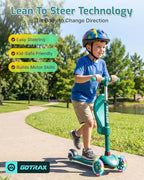 Gotrax KS3 Kids Kick Scooter, LED Lighted Wheels, Adjustable Height Handlebars and Removable Seat, Lean-to-Steer & Widen Anti-Slip Deck, 3 Wheel Scooter for Kids Ages 2-8 and up to 110 Lbs - Image 3