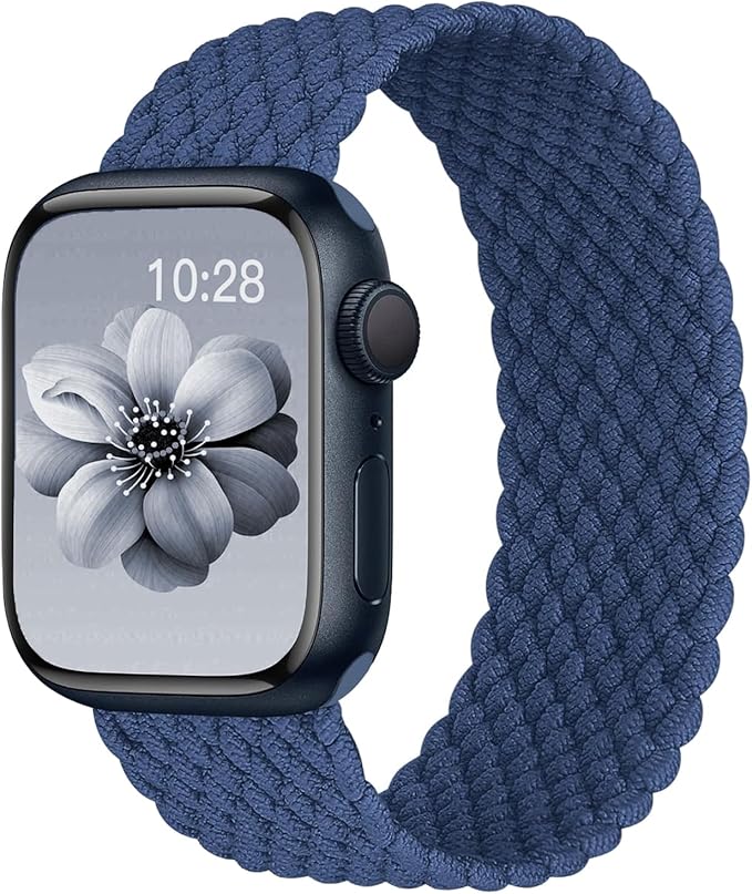 Braided Solo Loop for Apple Watch Band 40mm 42mm 41mm 38mm 44mm 46mm 45mm Ultra/3 2 49mm Men/Women,Stretchy Nylon Sport wristband Strap for iWatch Bands Series 11/10/9/8/7/6 5/4/3/SE 40 44 42 45 46 mm by DMVEIMAL