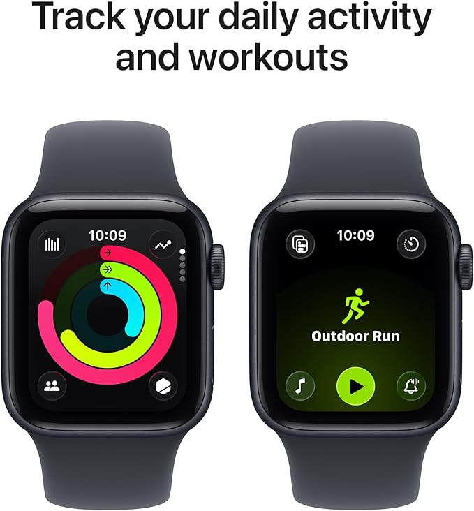 Apple Watch SE 3 40mm GPS Midnight Aluminum Case with Midnight Sport Band - S/M - Image 5
