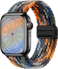 Qimela Sport Loop Compatible with Apple Watch Band 38mm 40mm 41mm 42mm 44mm 45mm 46mm 49mm for Women Men,Magnetic Strap Stretchy Braided Wristband for iWatch Series 11 10 9 8 7 6 5 4 SE Ultra 3 2 1 by QIMELA