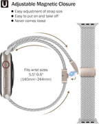 Braided Stretchy Band Compatible with Apple Watch Bands 38mm 40mm 41mm 42mm 46mm 44mm 45mm 49mm for Women Men, Nylon Sport Strap Solo Loop for iWatch bands Series SE 11 10 9 8 7 6 5 4 3 Ultra 3 2 1 - Image 2