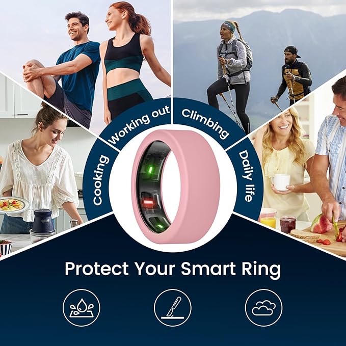 NewJourney Compatible with Oura Ring Gen 4/ Gen 3 Horizon/Gen 3 Heritage Cover - Charging Directly with Protector, Elastic Silm Silicone Case for Working Out - Image 4