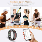 Fit Ring, Smart Health Rings for Women Men with Heart Rate,Blood Oxygen,HRV,Stress Level, Sleep Monitor, Step Tracker, No Subscription Fee, IP68 Waterproof Smart Ring for iphone &Android (Black, 9#) - Image 6