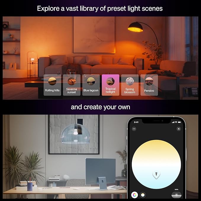 Philips Hue Smart LED A19 Bulb, 3 Pack, White & Color Ambiance, E26 Base, 7.2W, Full Spectrum Light 1000K-20000K, 810 Lumens, Dimmable LED Bulbs, Works with Alexa, Google,& Apple Home - Image 8