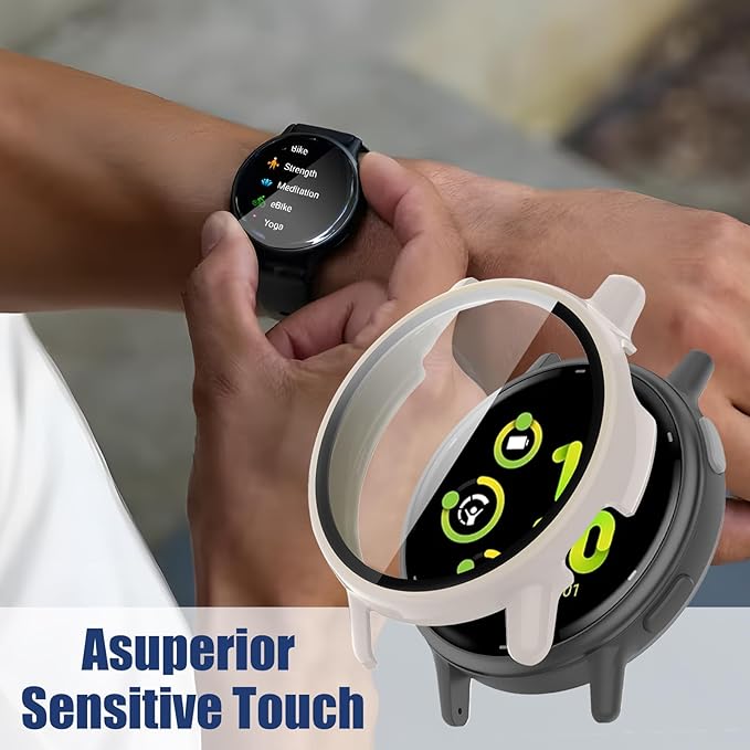 for Garmin vivoactive 5 Screen Protector Case [Full Coverage], Hard PC Bumper All-Around Protective Accessories for Garmin vivoactive 5 Built-in Tempered Glass Film - Image 7
