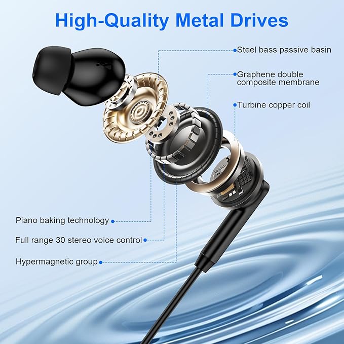 USB C Samsung Earbuds Wired Ear Buds for Samsung Galaxy A16 A17 A36 5G A26 S25 Edge A56 S26 Ultra Plus S24 FE A35 Z Fold 6 USBC In-Ear Headphones Wired Type C Earbud Earphones Headsets with Microphone - Image 5