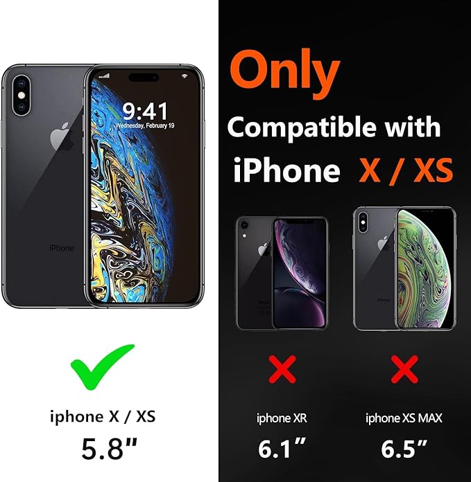 Diverbox for iPhone X Case/iPhone Xs Case [Shockproof] [Dropproof] [Tempered Glass Screen Protector ] Heavy Duty Protection Phone Case Cover for Apple iPhone X/XS (Blue) - Image 2