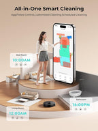 Robot Vacuum and Mop, Upgraded Bagless Robot Vacuum Cleaner with Self-Emptying, 6000Pa Robotic Vacuum with LiDAR Navigation, Smart Mapping, Schedule, App/Alexa Control for Carpet/Pet Hair, Q20 Ultra - Image 7