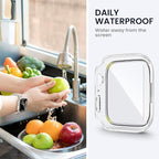 Tensea for Waterproof Apple Watch Screen Protector Case 41mm Series 9/8/7 Accessories, iWatch Protective Face Cover with Tempered Glass Film for Women Men, Bumper Case for iPhone Watch 41 mm - Image 4