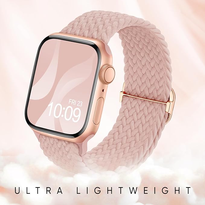 8 Pack Braided Stretchy Solo Loop Compatible with Apple Watch Bands for Women 40mm 38mm 41mm 44mm 46mm 45mm 42mm 49mm Men, Adjustable Sport Elastic Strap for iWatch Series 11 10 9 8 7 6 5 4 3 SE Ultra - Image 4