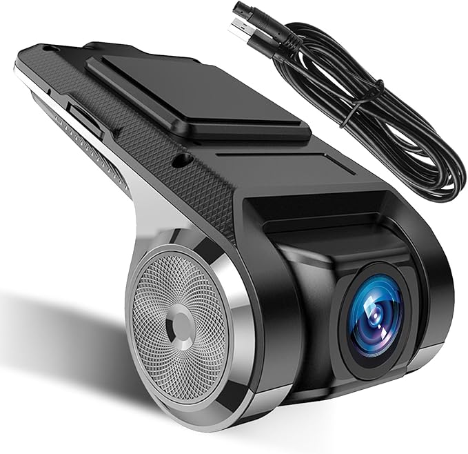 Inefala USB Car DVR Camera Video Recorder, Loop Recording ADAS, Dash Cam, with 32GB SD Card 24H Parking Mode Driving Recorder LDWS FCWS Dash Cam for Android Radio Stereo GPS DVD, Night Vision Full HD by INEFALA