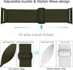 Lerobo Braided Band Compatible with Apple Watch Series 11 10 9 8 7 46mm 45mm 41mm Ultra SE 3 2 1 49mm Series 6 5 4 3 44mm 40mm 38mm 42mm Men iWatch Bands Women Stretchy Nylon Solo Loop Sport Strap - Image 3