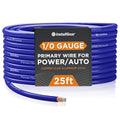 InstallGear 1/0 Gauge Wire (25ft) Copper Clad Aluminum CAA - Primary Automotive Wire, Car Amplifier Power & Ground Cable, Battery Cable, Car Audio Speaker Stereo, RV Trailer Wiring Welding Cable 1/0ga by InstallGear