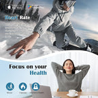 Smart Health Ring for Women Men,Fitness Tracker Smart Ring with Heart Rate,Sleep Monitor,Blood Oxygen,Steps,IP68 Waterproof Up to 5-7 Days Battery Life for iOS Android,No App Fee(Silver,9) - Image 6