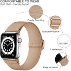 Lerobo Braided Band Compatible with Apple Watch Series 11 10 9 8 7 46mm 45mm 41mm Ultra SE 3 2 1 49mm Series 6 5 4 3 44mm 40mm 38mm 42mm Men iWatch Bands Women Stretchy Nylon Solo Loop Sport Strap - Image 2