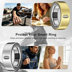 3 Pack Ring Cover Compatible with Oura Ring Gen 4/Oura Ring Gen 3 Horizon/Heritage-Size 8,Support Charging with Cover on,Anti-Scratch Ultra-Thin TPU Ring Protector for Men Women,Gold+Silver+Black - Image 6