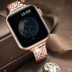 QUNDAXI Slim Watch Band Compatible with Apple Watch 41mm 45mm 42mm 44mm 40mm 38mm Metal Stainless Steel Watchband Suitable for iWatch 11/10/9/8/7/6/5/4/3/2/1/SE Series Women Luxury Strap - Image 4
