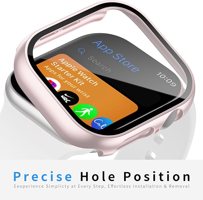 JERXUN 6 Pack Case with Tempered Glass Screen Protector for Apple Watch Series 11 Series 10 46mm, Ultra-Thin Scratch Resistant Full Protective Hard PC Bumper Cover for Apple Watch 46mm - Image 4