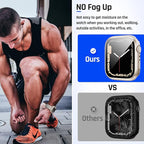 Goton 2 in 1 Waterproof Case for Apple Watch Screen Protector Series 6/5/4, SE 3/2/1 40mm, 360 Protective Glass Face Cover Hard Bumper + Back Frame for iWatch Accessories 40 mm - Image 5