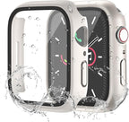 Waterproof Case for Apple Watch Series 9 Series 7 8 41mm, Built-in Screen Protector with Tempered Glass [Touch Sensitive] Cover for iWatch S9/S8/S7 Accessories 41mm, Starlight by idudu