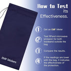 Faraday Bags EMF Shield Sleeve Blocker Protection for Cell Phone Smartphone Pouch Signal Blocking Case for 5G RFID in Pocket Drawstring Closure(Blue, 1 Pcs) ZcarpetH - Image 7