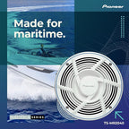 PIONEER TS-MR2040 8" Marine Speakers (Pair) – 2-Way Coaxial Boat Speakers, 200W Max Power, Waterproof & UV-Resistant (White) - Image 2