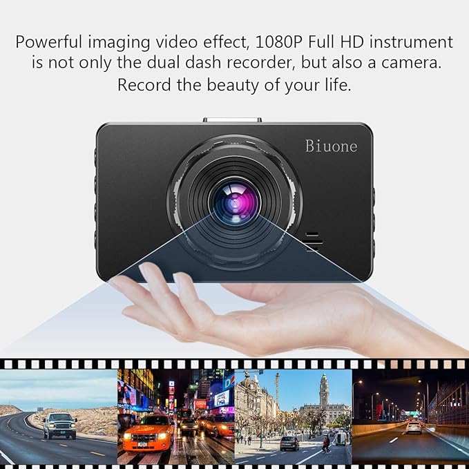 Dash Cam Front and Rear, Dash Camera for Cars with 32G Card Super Night Vision, Car Dash Cam 1080P Dashboard Camera with G-Sensor, Parking Monitor, Loop Recording, Motion Detection Car Camera - Image 3