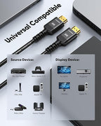Highwings 10K 8K HDMI Cable 10FT, 4K@120Hz 144Hz HDMI 2.1 Cord Ultra High Speed 48Gbps, Durable, Flexible, for Gaming Monitor, Game Console, Graphics Card, Streaming Media, TV, Ethernet, SoundBar - Image 7