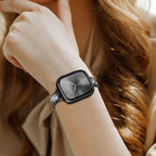 JR.DM 44mm Soft Flexible TPU Case Compatible for Apple Watch Series 6/5/4/SE Touchable Screen Lightweight Anti-Scratch All-Around Protector Thin Guard Shockproof Cover Shiny Bumper for iWatch, Black - Image 6