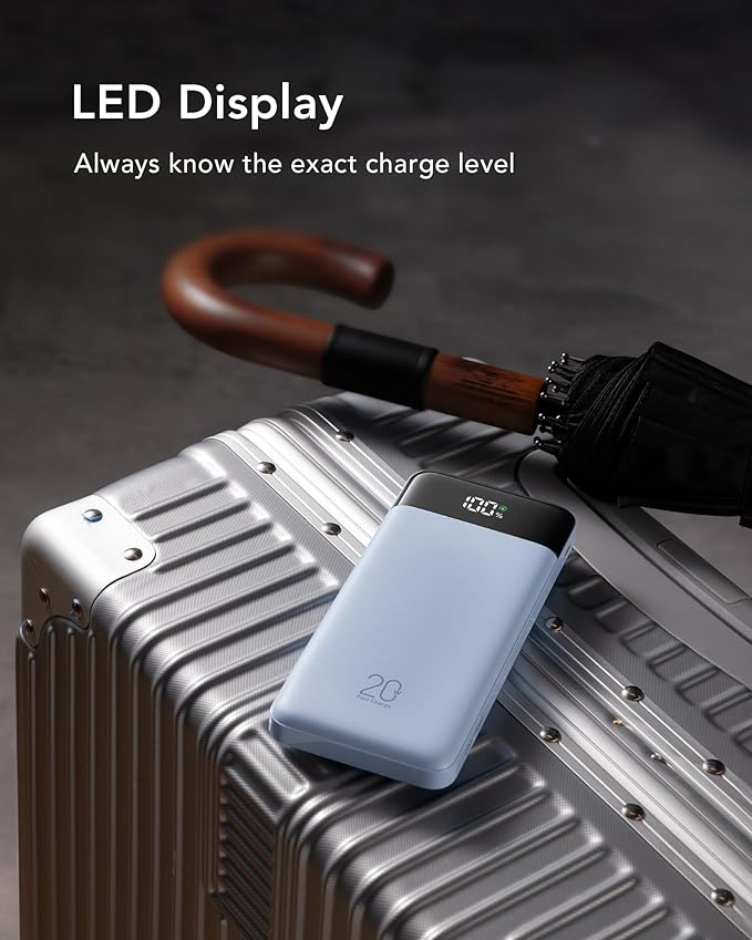 charmast 20000mAh Portable Charger with Built in Cables, 22.5W Travel Power Bank Fast Charging, USB C Cell Phone Battery Pack for iPhone 17/16/15/14/13/12 Series, iPad, Samsung, Android, Tablet - Image 8