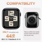 Amizee Metal Case Compatible with Apple Watch SE 3/2/1 Series 6/5/4 44mm Case with Back Cover, Rugged Protective Bumper Cover for iWatch 44mm, Graphite - Image 6