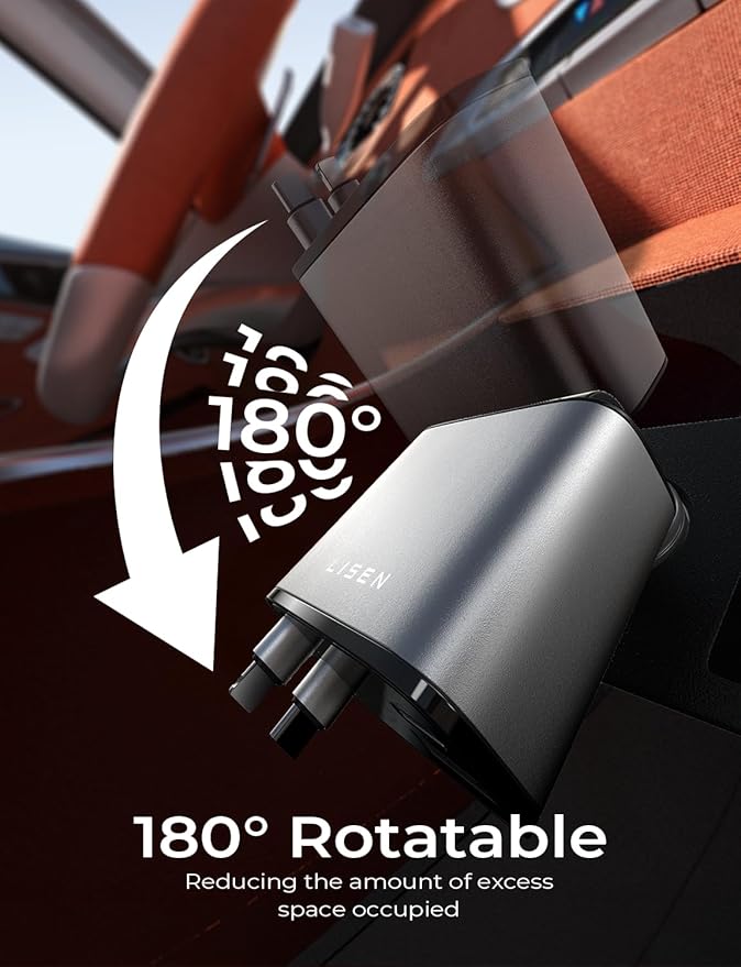 LISEN Retractable Car Charger Adapter for iPhone 17,4 in 1 Fast Charging Car Phone Charger,69W USB C Car Truck Accessories,Road Trip Essentials Gift for Men Women for iPhone 17 Pro Max/16/15/14/13/12 - Image 5
