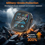 YIJDACASE [3 in 1] Waterproof Case for Apple Watch Ultra 3/Ultra 2/Ultra 49mm,Built-in Tempered Glass Screen Protector,360 Full Coverag PC Bumper,Sensitive Touch Protective Cover for Sports - Image 4