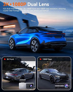 Dash Cam Front and Rear, 4K Front Dash Cam, 3K+1080P Dual Dash Camera for Cars, Built-in WiFi, Car Dashcams with Night Vision, Free 64GB Card, 24H Parking Mode, App Control, Silvery - Image 4