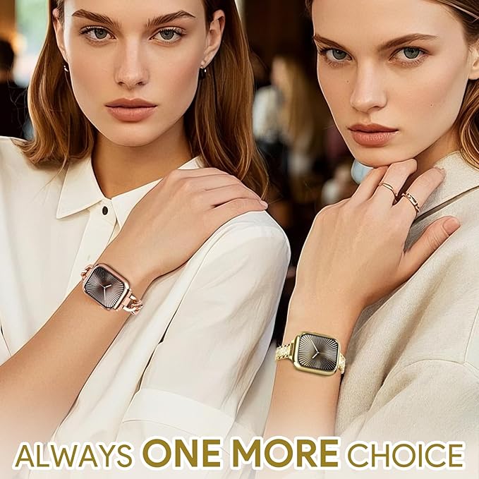 JR.DM 2 Pack 40mm Soft Flexible TPU Case Compatible for Apple Watch Series 6/5/4/SE Touchable Screen Lightweight Anti-Scratch AllAround Protector Thin Guard Shockproof Cover for iWatch, Gold+Rose Gold - Image 2