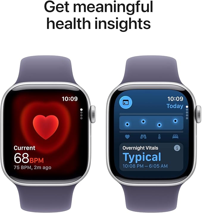 Apple Watch Series 11 [GPS + Cellular 42mm] Smartwatch with Silver Aluminium Case with Purple Fog Sport Band - S/M. Sleep Score, Fitness Tracker, Health Monitoring with AppleCare+ (2 Years) - Image 4