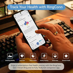 RingConn Gen 2, World’s First Smart Ring with Sleep Apnea Monitoring, No APP Subscription, 12-Day Battery Life, Stress/Heart Rate/Women's Health Tracker, Android & iOS Compatible (Silver, Size 8) - Image 3