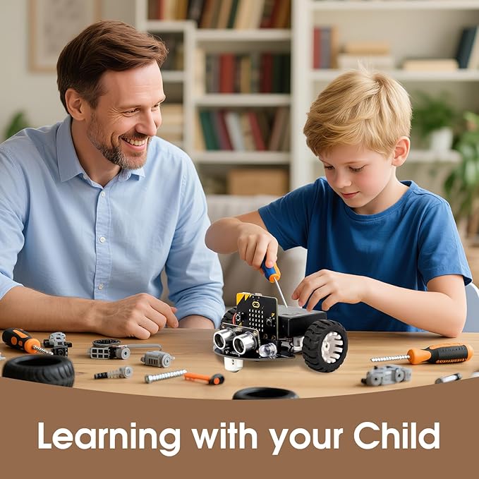ACEBOTT Robotics for Kids Ages 8–12 12-16, Smart Robot Car Kit Compatible with BBC Micro:bit V2,STEM Toys Coding Robot Kit Compatible with LEGO,Gift for Kids and Teens(Included Micro:Bit) - Image 8