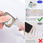 V-MORO Resin Bands Compatible with Apple Watch Series 11/10/9/8/7 Band 45mm 46mm Starlight Buckle Lightweight Fashion Strap Bracelet for iwatch Series SE/6/5/4/3/2/1(Jade Green,42/44/45/46/49mm) - Image 5