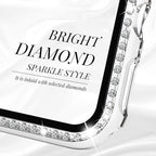 Recoppa Compatible for Apple Watch Case with Screen Protector 41mm Series 7/8/9, Bling Crystal Diamond Rhinestone Ultra-Thin Bumper Full Cover Protective Case for Women Girls iWatch Clear - Image 3