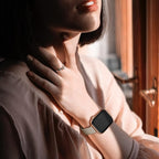 OUHENG Slim Bands Compatible with Apple Watch Band 46mm/49mm/45mm/44mm/42mm, Women Genuine Leather Thin Strap for iWatch Ultra 3/2/1, SE 3/2/1, Series 11 10 9 8 7 6 5 4 3 2 1 (Ivory White/Rose Gold) - Image 7