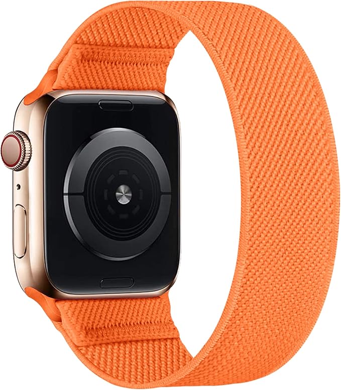 Stretchy Nylon Solo Loop Bands Compatible with Apple Watch 38mm 40mm 41mm 42mm 44mm 45mm 46mm 49mm Ultra 2 iWatch Series 11 10 9 8 7 SE 6 5 4 3 2 1 Strap,Sport Elastic Braided Women Men by ENJINER