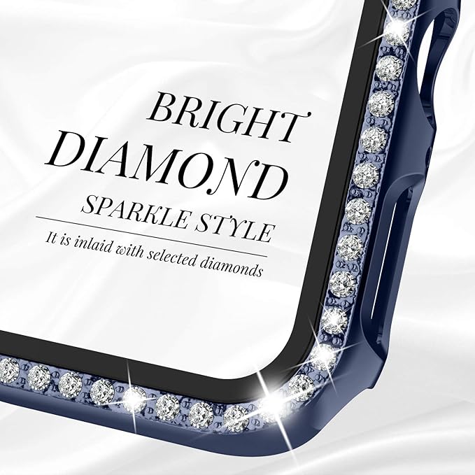 Recoppa Compatible for Apple Watch Case with Screen Protector for Apple Watch 38mm Series 3/2/1, Bling Crystal Diamond Rhinestone Ultra-Thin Bumper Full Cover Protective Case for Women Girls iWatch - Image 4