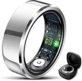 Smart Ring for Women Men Fitness Tracker with Blood Pressure,Heart Rate,Sleep Monitoring,Step Counting,for iPhone and Android,Waterproof smart blood pressure monitor,No Subscription Fees (silver 11) by vvituaC