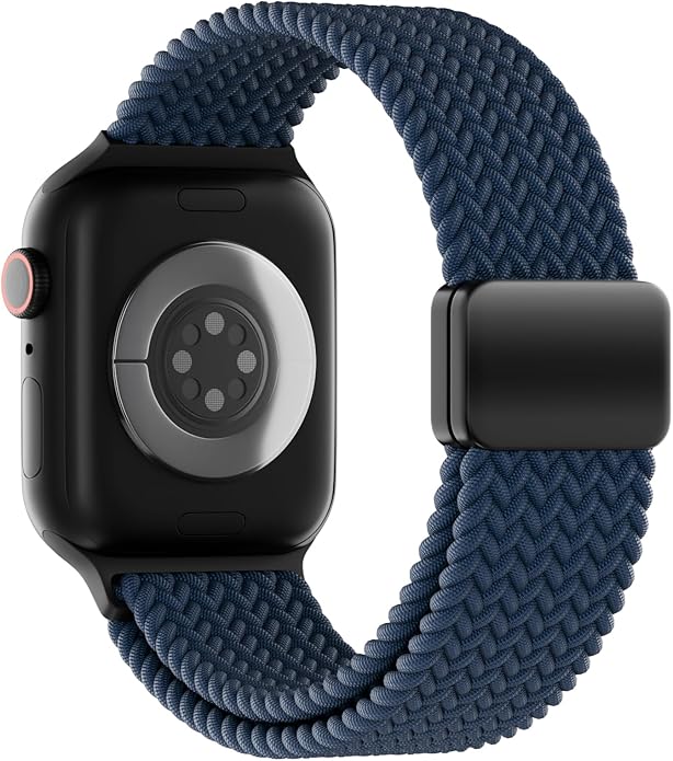 Magnetic Nylon Braided Band Compatible for Apple Watch Ultra2 Ultra 49mm 46mm 45mm 44mm 42mm 41mm 40mm 38mm Women Men ,Adjustable Elastic Sport Strap for iWatch Series10/9/8/7/6/5/4/3/2/1 SE - Image 2