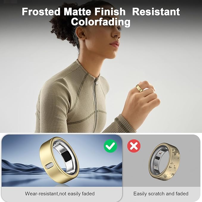 8 Pack Cover Compatible with Oura Ring Gen 4/Oura Ring Gen 3 Horizon/Heritage,Charging Derectly,Matte Texture Wear-Resistant Anti-Scratch TPU Protector for Oura Rings Women Men（D,Size 9 - Image 5