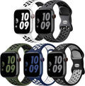 Lerobo 5 Pack Sport Band Compatible for Apple Watch Band 46mm 44mm 45mm 49mm 42mm 41mm 40mm 38mm Men Women, Breathable Silicone Strap for iWatch Series 11 10 9 8 7 6 5 4 3 2 SE 3 2nd Gen Ultra 3 2 1 by Lerobo