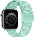 Braided Stretchy Band Compatible with Apple Watch Band 38mm 40mm 41mm 42mm 44mm 45mm 46mm 49mm Women Men, Adjustable Nylon Elastic Magnetic Clasp Strap for iWatch Series 10 9 8 7 6 5 4 3 2 1 SE Ultra by Unknown